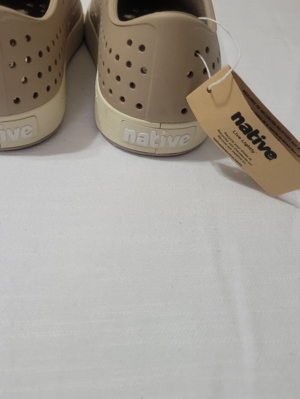 Native Slip-On Jefferson Sneakers in Flax Tan/ Bone White - Picture 4 of 7